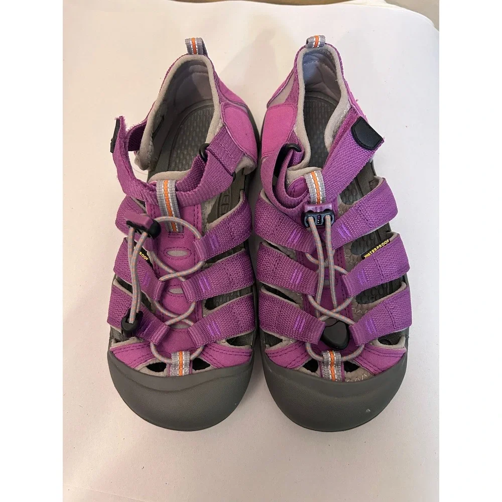 Keen Newport H2 Kids Waterproof Sandals Purple Grey Orange Size 5 Youth